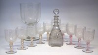 Lot 89 - Collection of Masonic glass ware