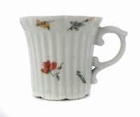 Lot 98 - Worcester ribbed coffee can circa 1753, with six