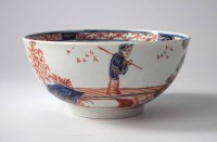 Lot 102 - Vauxhall teabowl circa 1755, painted with a