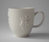 Lot 116 - Chelsea blanc de chine cup circa 1750, moulded