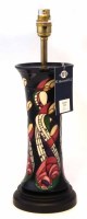 Lot 176 - Moorcroft lamp base and shade