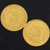 Lot 219 - Two SA half ponds, 1894, 1895
