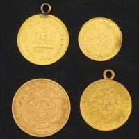 Lot 231 - SA 1/2 pond, 1895; three mounted gold