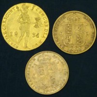 Lot 232 - Two Victoria 1/2 sovereigns, 1892; Netherlands