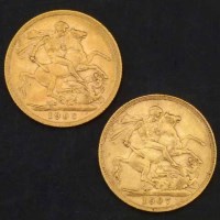 Lot 247 - Two Edward VII sovereigns, 1906, 1907