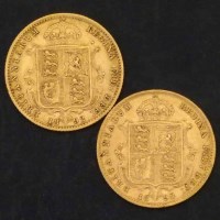 Lot 249 - Two Victoria half-sovereigns, 1892