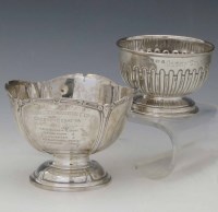 Lot 258 - Two silver trophy bowls