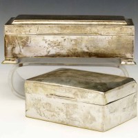 Lot 259 - Two silver cigarette boxes