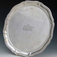 Lot 272 - Silver salver with monogram