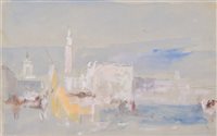 Lot 315 - Hercules Brabazon Brabazon, Venice after Turner, watercolour.