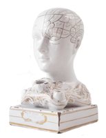 Lot 150 - Bridges Pottery inkwell phrenology.