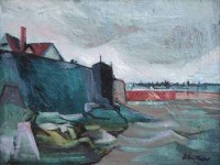 Lot 360 - William Turner, Newlyn, oil on board.