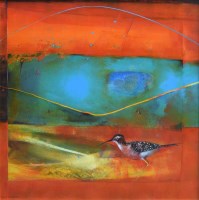 Lot 364 - David Firmstone, Bird off the Wire, acrylic.