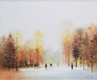 Lot 379 - Tony Klitz, Autumn in Richmond Park, oil.
