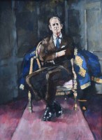 Lot 400 - Harold Riley, Portrait of Prince Philip, oil.