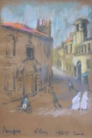 Lot 435 - Harold Riley, Perugia, pastel.