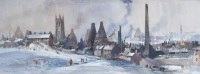 Lot 454 - Ivan Taylor, Winter Sports - Longton circa.1959, watercolour.