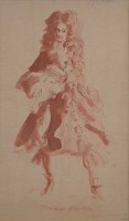 Lot 482 - Feliks Topolski, Isaac Newton, sepia ink and wash.
