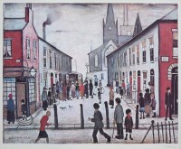 Lot 509 - After L.S. Lowry, Fever Van, signed print.