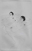 Lot 518 - David Hockney, In Despair, signed etching.