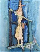 Lot 278 - Tadeusz Was, Figure, mixed media.