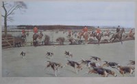 Lot 561 - Cecil Aldin, The Cheshire Away from Bath Wood, signed print.