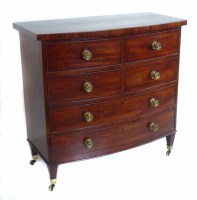 Lot 618 - Bow front chest of drawers