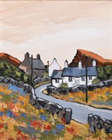 Lot 264 - David Barnes, "Near Aber", oil.