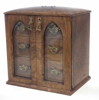 Lot 2 - Victorian walnut collectors/smoker's cabinet
