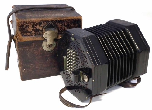 Lot 41 - Wheatstone 64 key concertina or aeola