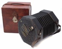 Lot 42 - Wheatstone 65 key aeola or concertina, serial