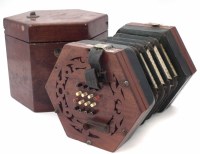 Lot 47 - William Sprague 32 key concertina
