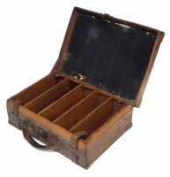 Lot 67 - Leather cartridge case bearing initials E.P.J.