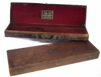Lot 68 - William P. Jones leather gun case and mahogany