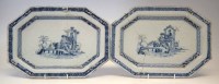 Lot 119 - Pair of Delft octagonal meat plates circa 1760