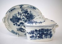 Lot 145 - Caughley butter tub with cover and stand circa