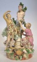 Lot 153 - Derby group of The Graces adorning Pan circa