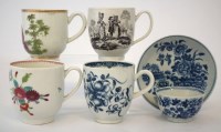 Lot 173 - Four Worcester coffee cups and a miniature tea bowl and saucer.