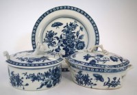 Lot 175 - Worcester butter dish and stand and one other small oval lidded dish.