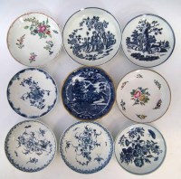 Lot 189 - Nine 18th century saucers.