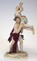 Lot 195 - Meissen figure group.