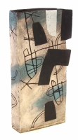 Lot 264 - John Maltby (1936-) flat sided vase, painted