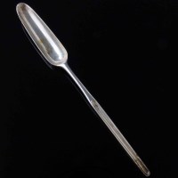 Lot 331 - Irish silver marrow scoop, John Nicholson of