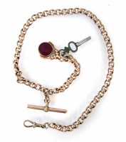 Lot 366 - Victorian 9ct gold watch chain