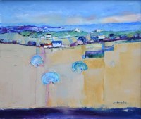 Lot 488 - Judith Donaghy, Welsh Coastal Landscape, oil.