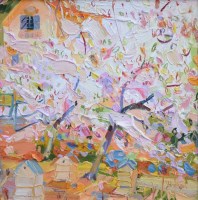 Lot 490 - James Harrigan, Garden blossoms, oil.