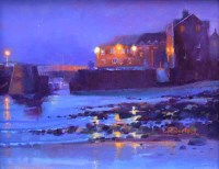 Lot 492 - Colin Robertson, The Harbour Lights, North Berwick, acrylic.
