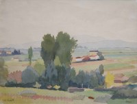 Lot 510 - Pierre Adolphe Valette, Blace, watercolour.