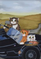 Lot 513 - Linda Jane Smith, The Picnic, gouache.