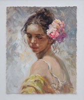Lot 536 - After Royo, La Perla, signed serigraph.